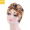 African Style Knotted Headscarf Hat, Printed Donut Ethnic Style Headhat Tjm-342