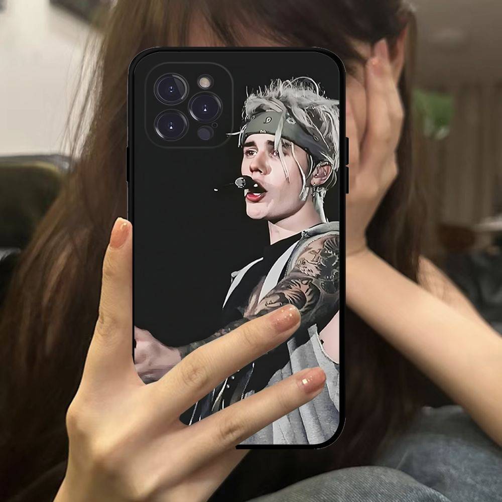 Sänger J-Justin B-Bieber Handyhülle für iPhone 17 16 Pro Max 15 14 13 12 11 Mini Plus Handyhülle