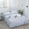 Fashion Home Pleated Dust Bed Cover with Bed Skirt Queen Size Fade Resistant Bedspread Soft Single Double Bedsheet No Pillowcase