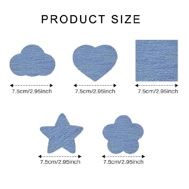 25 Stück Aufbügler Jeansflicken 75mm 5 Farben Jeansflicken Aufbügler für Jeansjacken Kleidung Reparatur Dekorieren