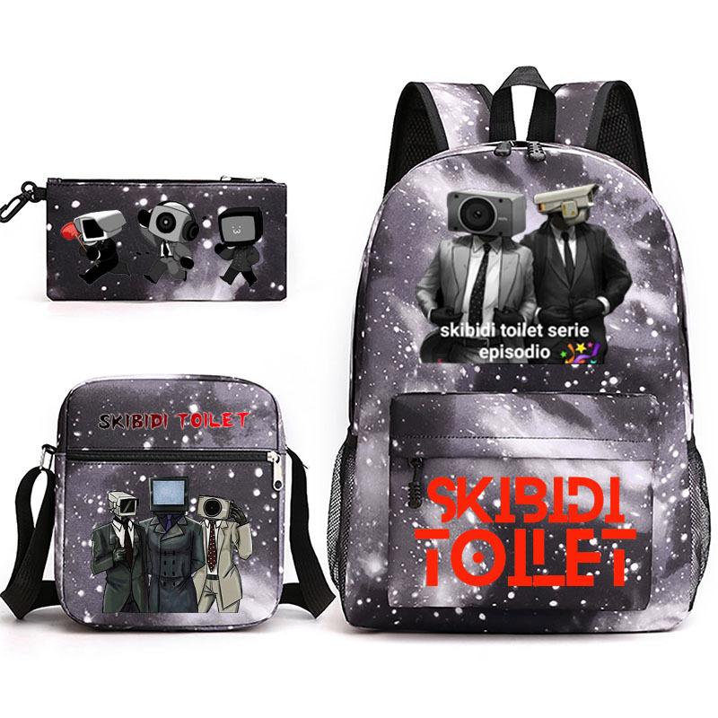 New toilet man spoof primary school backpack