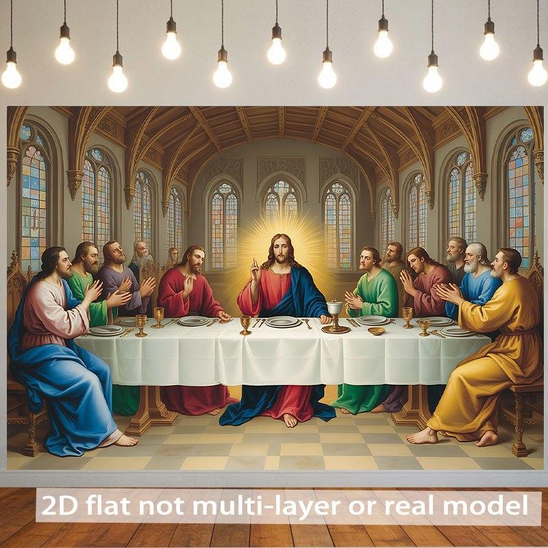 The Last Supper Tapestry, Classic Painting Wall Hanging, Wedding Party Backdrop, Home Decor Banner