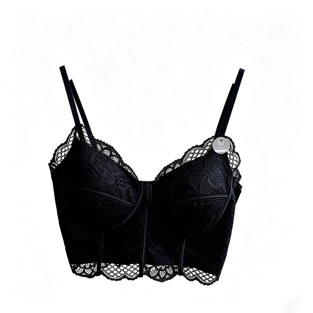 Spring/Summer 2026 Sexy Lace Strapless Padded Bra Vest for Women