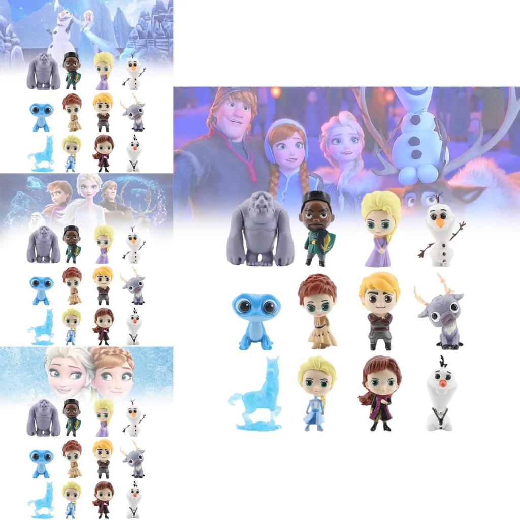 Mini Princess Figurine Set With 12 Adorable Elsa Anna And Olaf Characters For Collectors