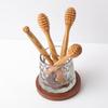 Natural Wood Wooden Honey Dipper Handmade Wooden Honey Stirrer Honey Stirrer Spoon  For Jars