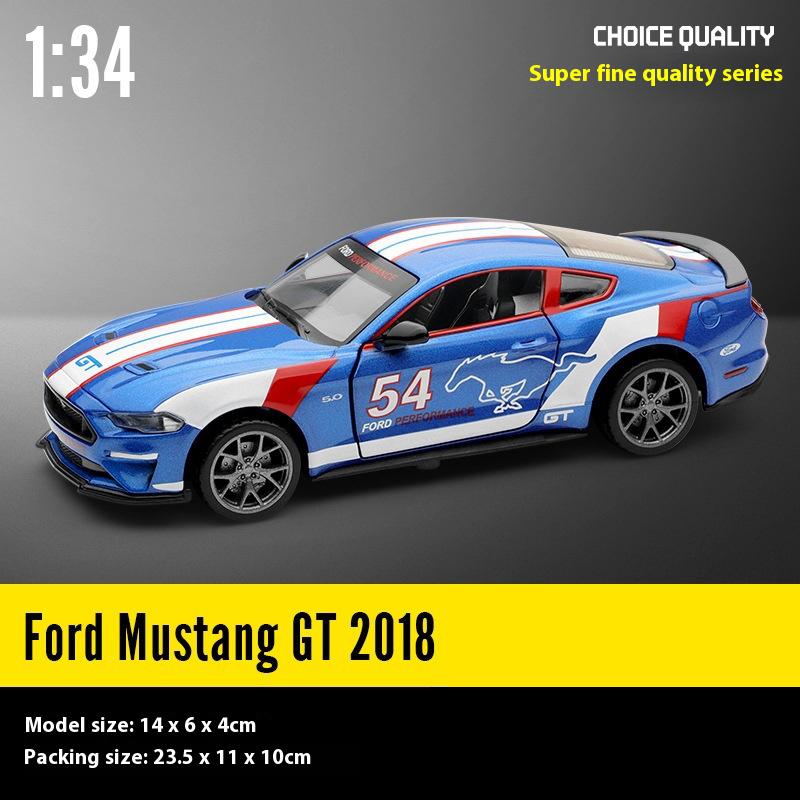 1/34 Ford Mustang GT 2018 Super Muscle Sports Series Alloy Diecast Metal Model Car Decorative Outdoor Collectibles Premium Gift