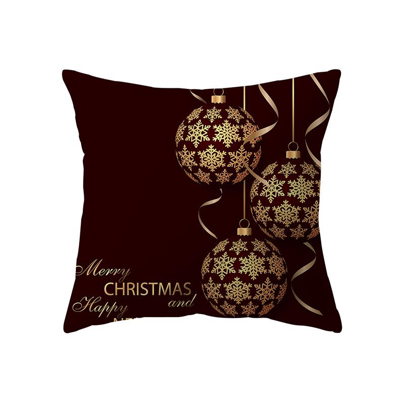 Home Decor Christmas Theme Decorative Print Pattern Cushion Cover Home Living Room Sofa Decor Throw Pillow Pillow Cover