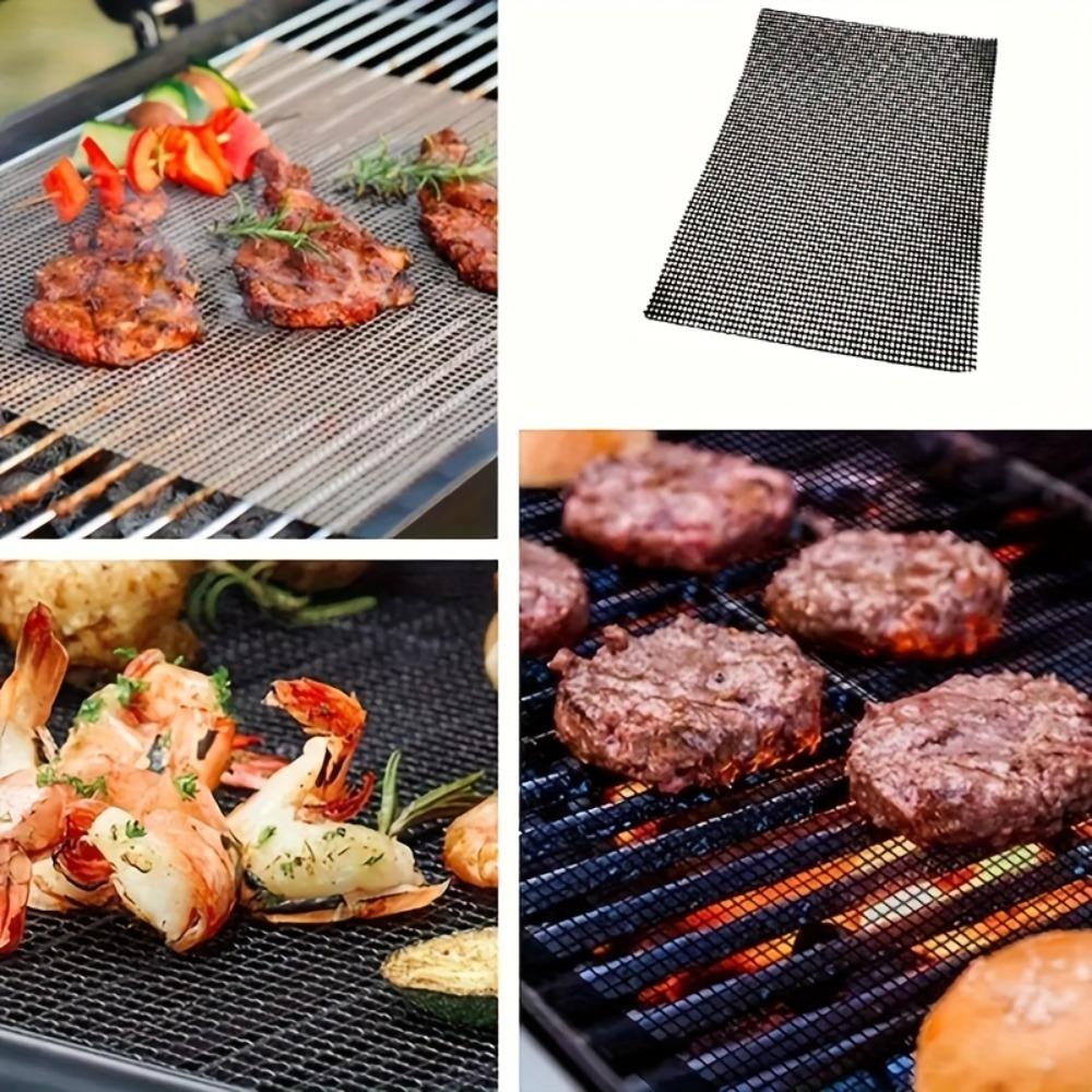 3PCS Non-Stick Grilling Grid Mat Mesh Barbecue Liner Household BBQ Grilling Net  Picnic