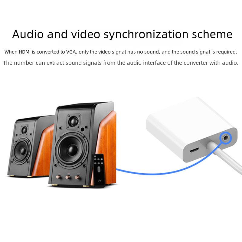 HDMI to VGA High-Def Adapter Cable for Computer, Notebook, or Projector