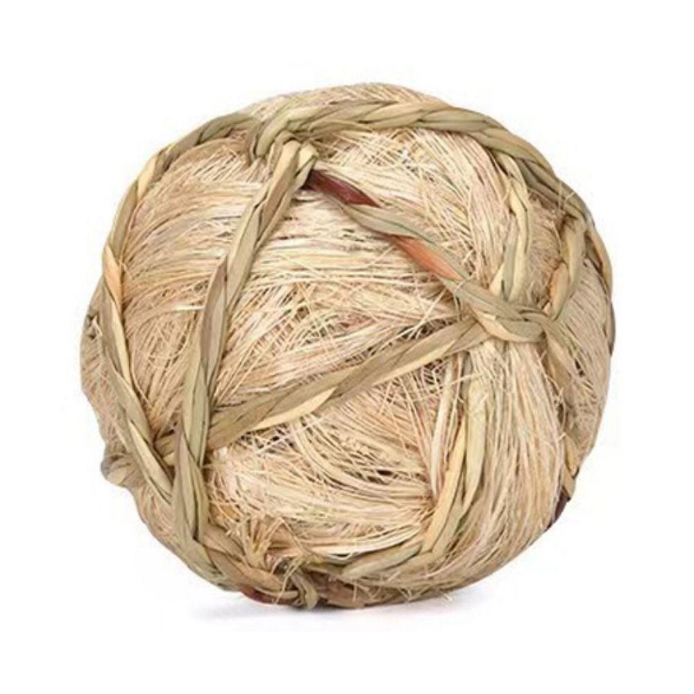 7CM Chewing Braided Ball Guinea Pig Rabbit Hamster Chew Toy Natural Grass Ball Pet Interactive Toy