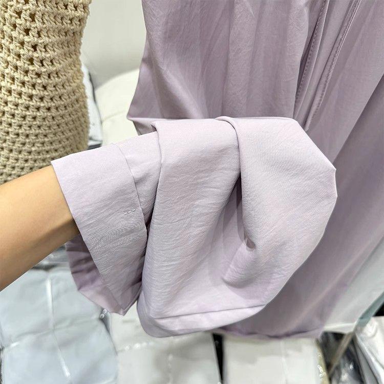 Korean Style 2026 Spring/Summer Women's Elastic Waist Wide-Leg Pants - Solid Color, Sun Protection, Quick Dry, Floor-Length, Versatile.