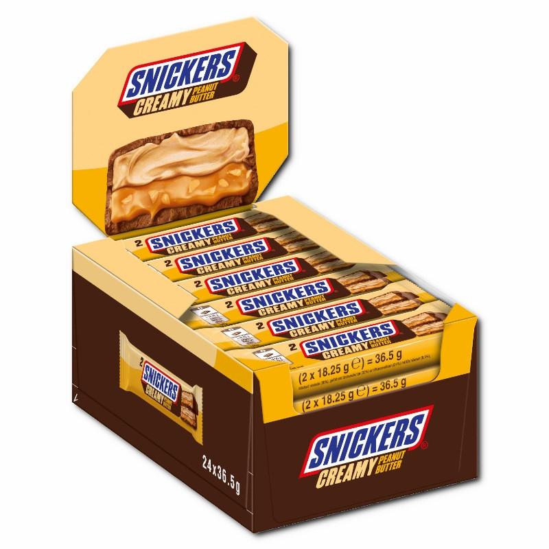 Snickers Creamy Peanut Butter Chocolate Bar 36G X 24 Pieces 1 Box