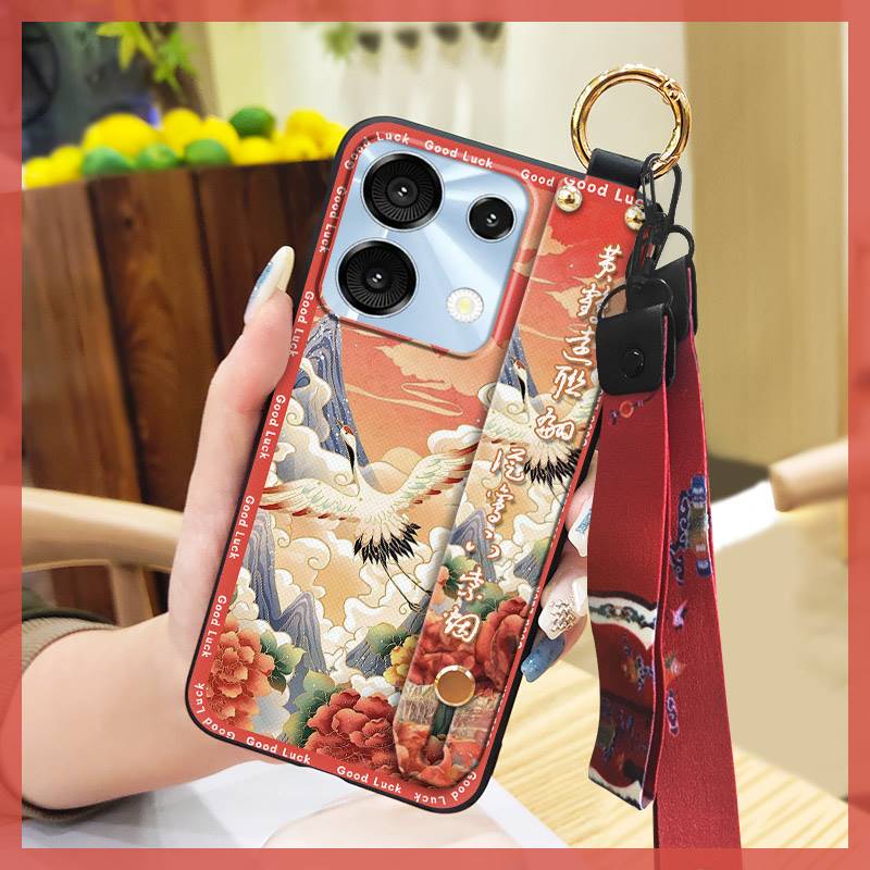 Elderly Lady Durable Phone Case For UMIDIGI G9 5G/Note9 5G For Mom Waterproof Kickstand Phone Holder Ring Back Cover