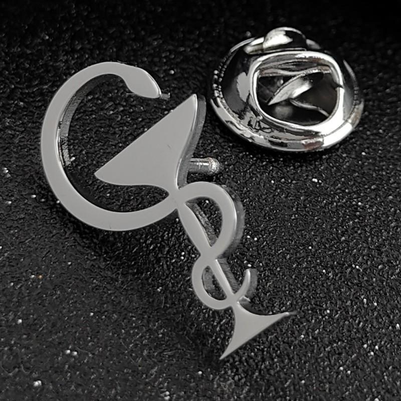 Vintage Medusa High Footed Cup Brooch Cufflinks Dual-use Personalized Exquisite Clothing Bag With Accessories 14k