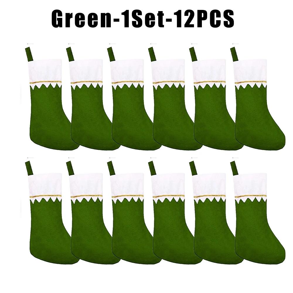 Christmas Stocking Decorations for Tree Hanging Fillable Holiday Candy Sock Gift Bags Large Red Xmas Stockings Festive Supplies