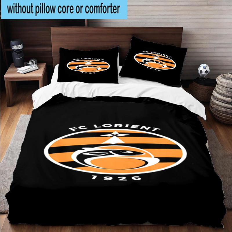 3PCS Lori-ent Football Club Bedding Set,Including 1pc Duvet Cover And 2pcs Pillowcases Perfect for Bedroom, Dormitory, Fan Christmas gift