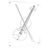 Custom Violin Pattern Metal Iron Painting Home Wall Decor Living Room Bedroom Study Art Hanging Ornament