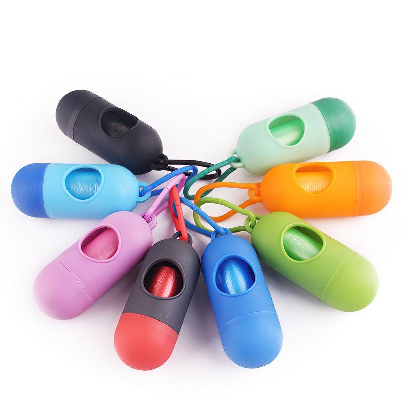 Pet Cleaning Supplies, Dog Garbage Bags, Bullet-shaped Portable Storage Boxes, Toilet Picks, Garbage Bag Boxes