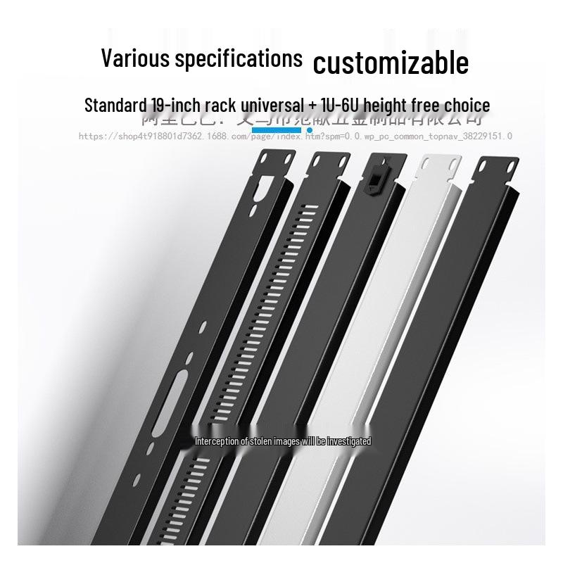 19-inch Black Rack Mount Blank Panel with White Back - Available In 1U, 2U, 3U, 4U, and 6U Sizes.