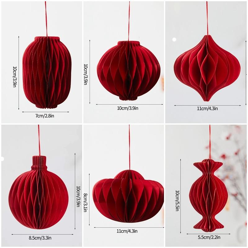 3D Honeycomb Ornament Chinese New Year Decorations Pendants Wedding Christmas Spring Festival Decoration Supplies
