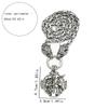 Noorse Viking Vintage Kraai Odin Tomahawk Wolfskop Ketting Heren RVS Ketting Noorse Stijl Sieraden