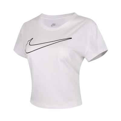 Club As W Nsw Ss Hbr Md Moda Pulôver Confortável Camiseta de Manga Curta Mulher Camiseta HV5003-100