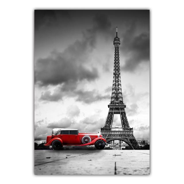 Nordic City Sign Building Landscape Canvas Painting Train Poster In Snow Office Living Room Bedroom Home Decoration Mural No Frame