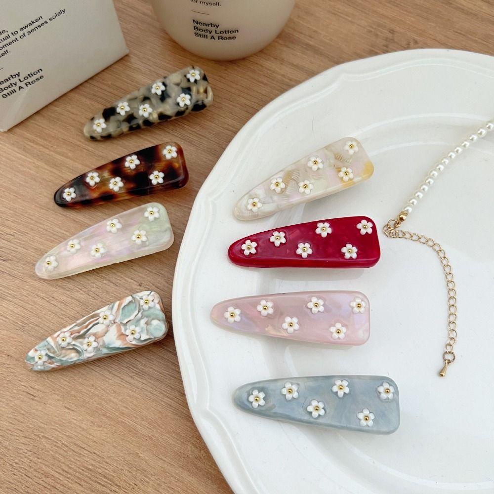 Vintage Flower Hair Clip Colorful Cute Duckbill Clip Fashion Sweet Barrettes Girls