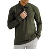 Men's Spring Autumn Solid Color Tops White Black Elastic Knitted Shirts Long Sleeve Button Polo Collar Shirt