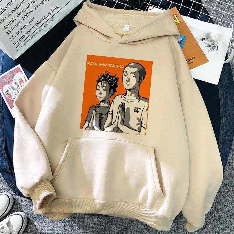 Lata 90. Japońskie Anime Haikyuu Bluzy Kobiety Zabawny Graficzny Streetwear Zimowy Ciepły Moda Męskie Bluzy Unisex