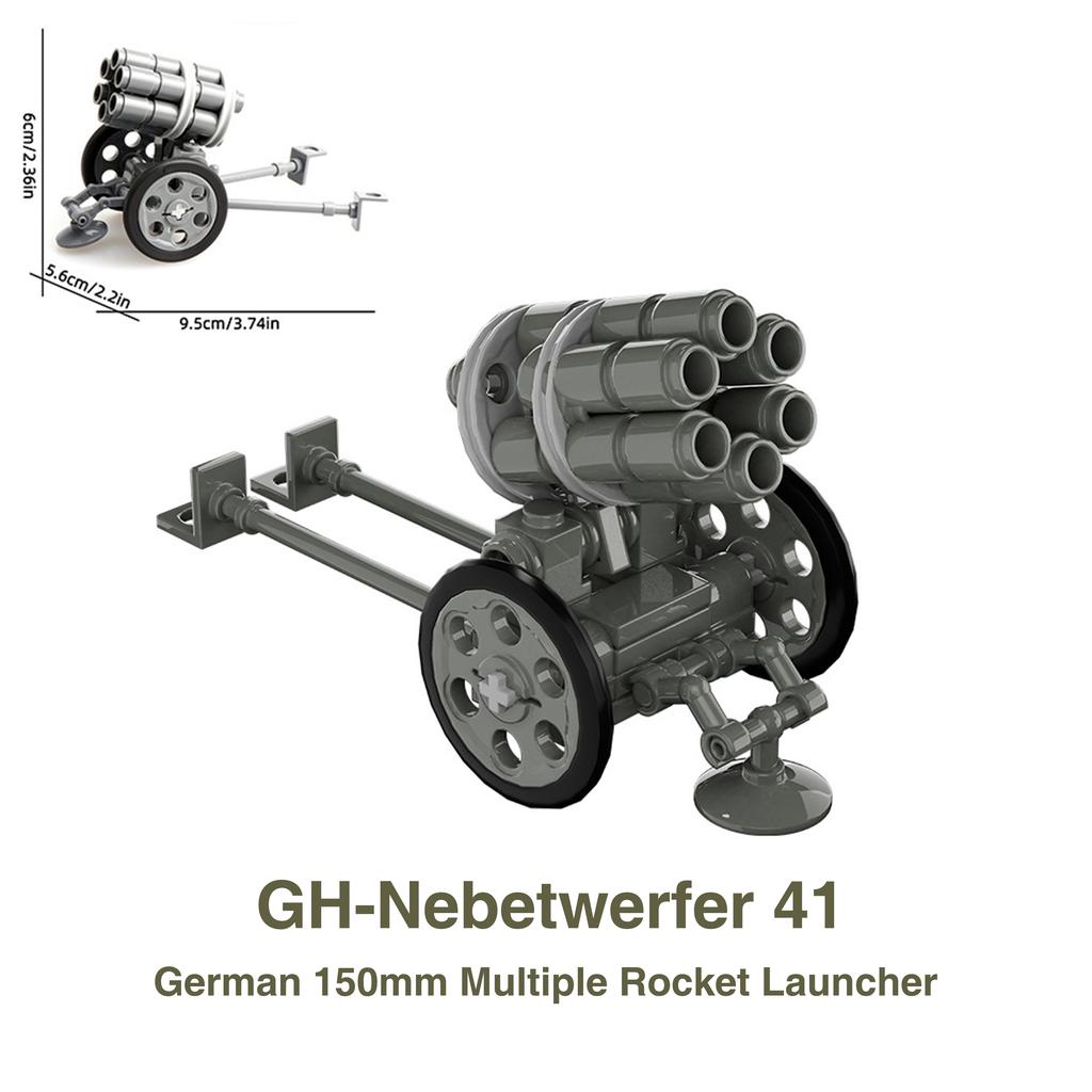 WW2 88mm Flak Gun Cannon Rocket Artillery Military Army War Weapons Soldier MOC Playmobil Scale Model Building Block Children Kid Toy
