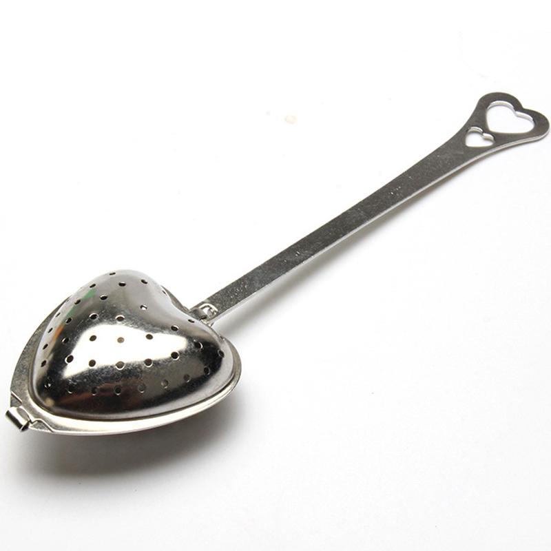 Stainless Steel Tea Infuser,Long Handle Strainers for Loose Leaf Spices Seasonings,Portable Heart Shaped Tea Steeper for Gifts