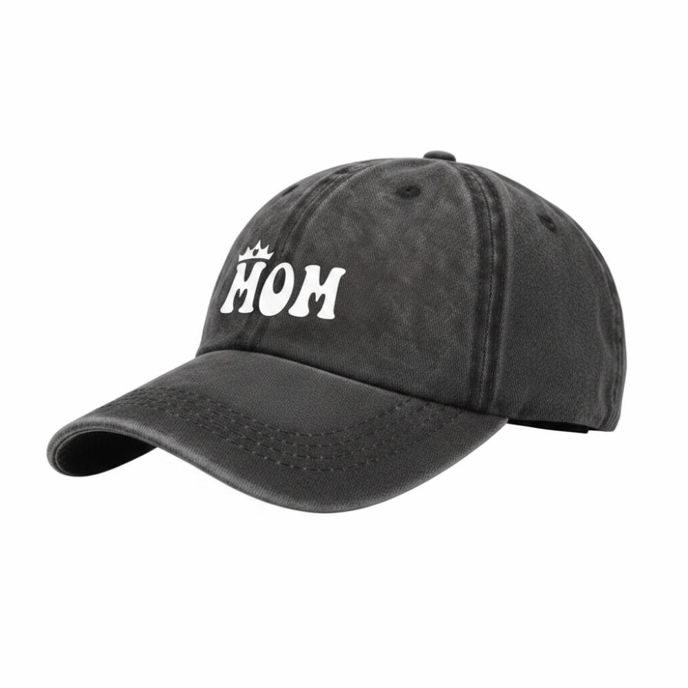 Dad Mom Mini Printed Dad Mama Mini Love Caps Washed Cotton Adjustable Embroidery Baseball Cap Outdoor Sunscreen Hats