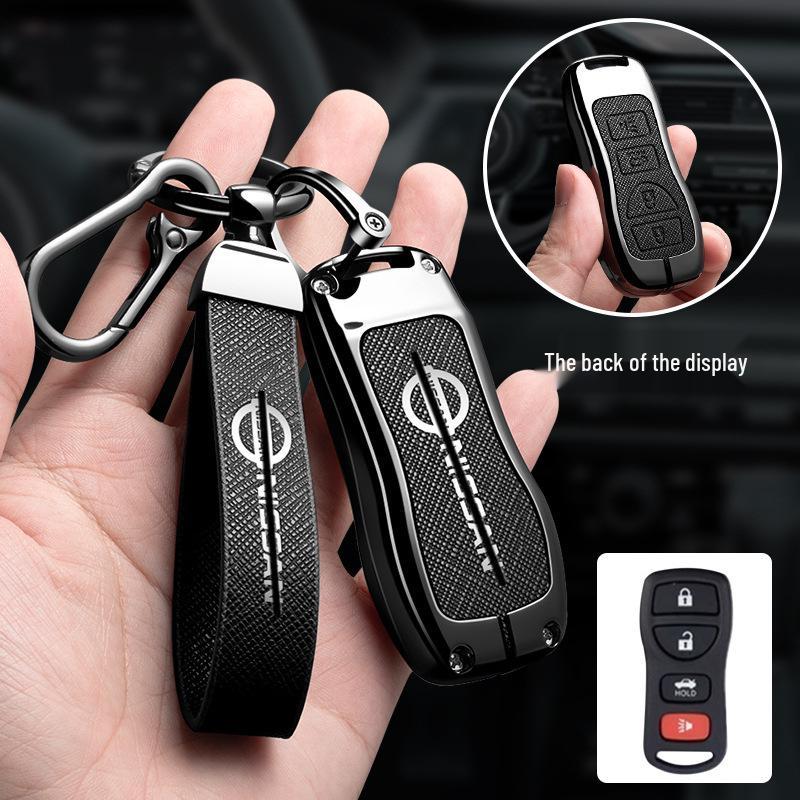 Metal Keychain Cover for Nissan Qashqai, X-Trail, Tiida, Kicks, Murano, Sylphy, Terra