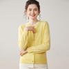 Autumn/Winter New Style Women's 100% Cashmere Knitted Two-Piece Look Cardigan Sweater