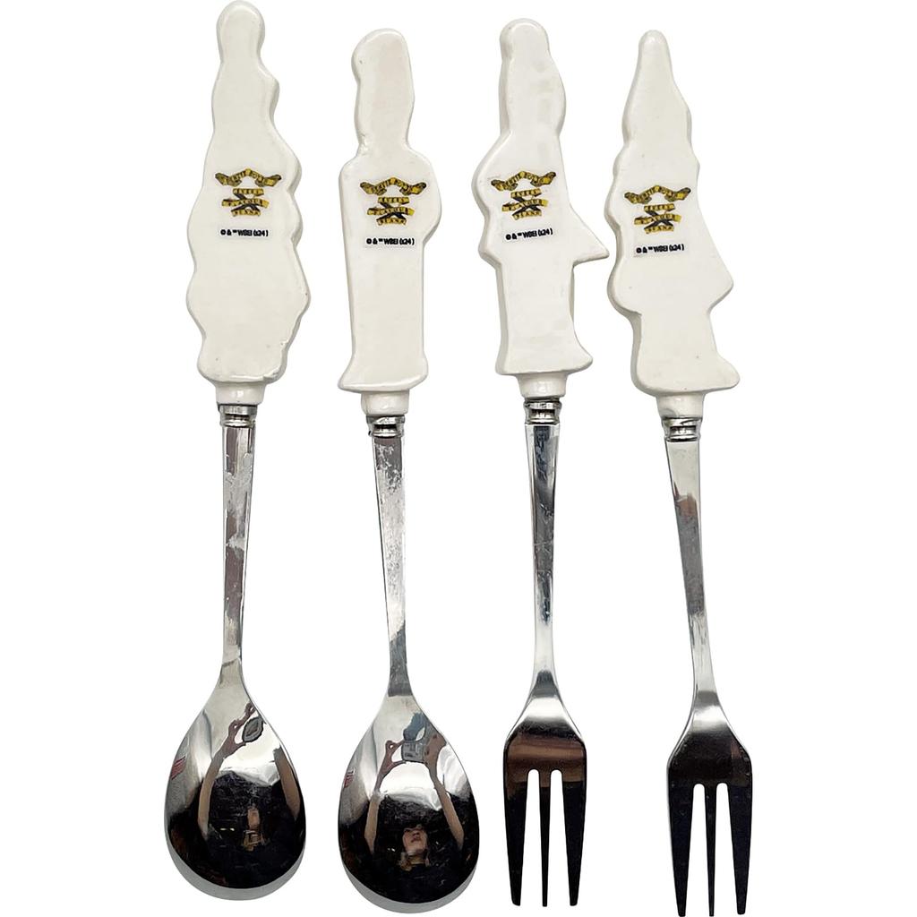 SANART Cutlery Tableware Set Spoon Fork Diameter 16 X Tip Width 2cm Bertie Momo Beans Honey Duke Tableware Miscellaneous Harry Potter Goods Birthday