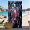 Πετσέτα Θαλάσσης AC Milan με Σχέδιο Γρήγορου Στεγνώματος Μαλακή Πετσέτα Φορητό Μεγάλο Ορθογώνιο Κάλυμμα Παραλίας για Ταξίδια Πισίνα