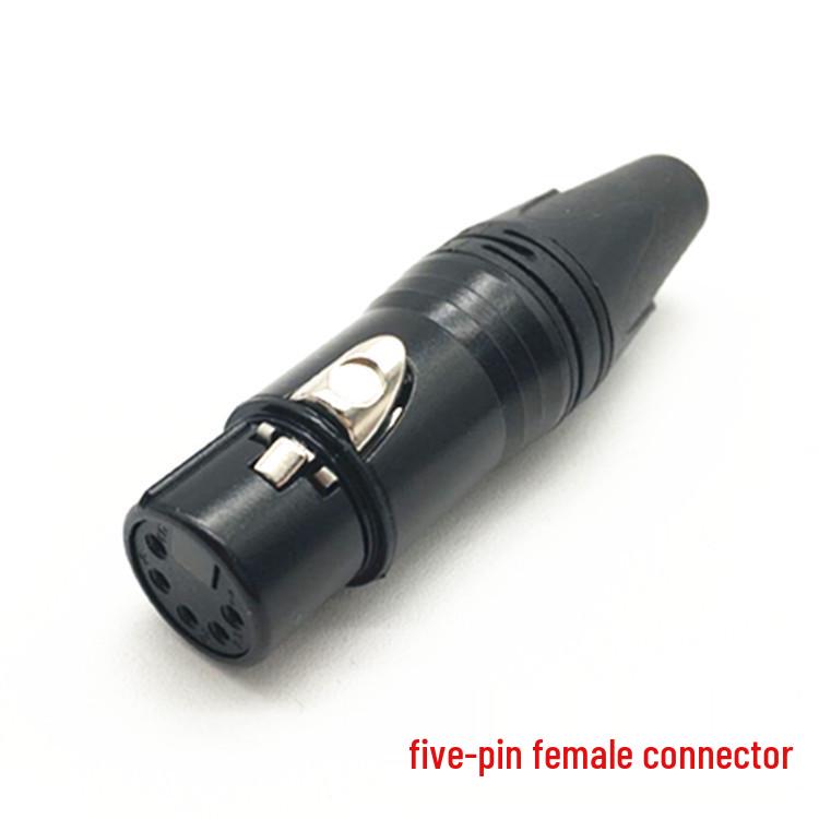 4-Core Internal Thread Copper Pin XLR Female Audio Microphone Connector