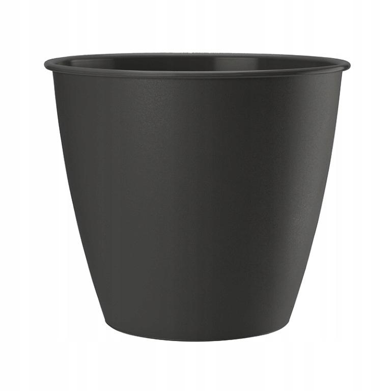 Round Anthracite Flower Pot 13x12 Cm Azalea