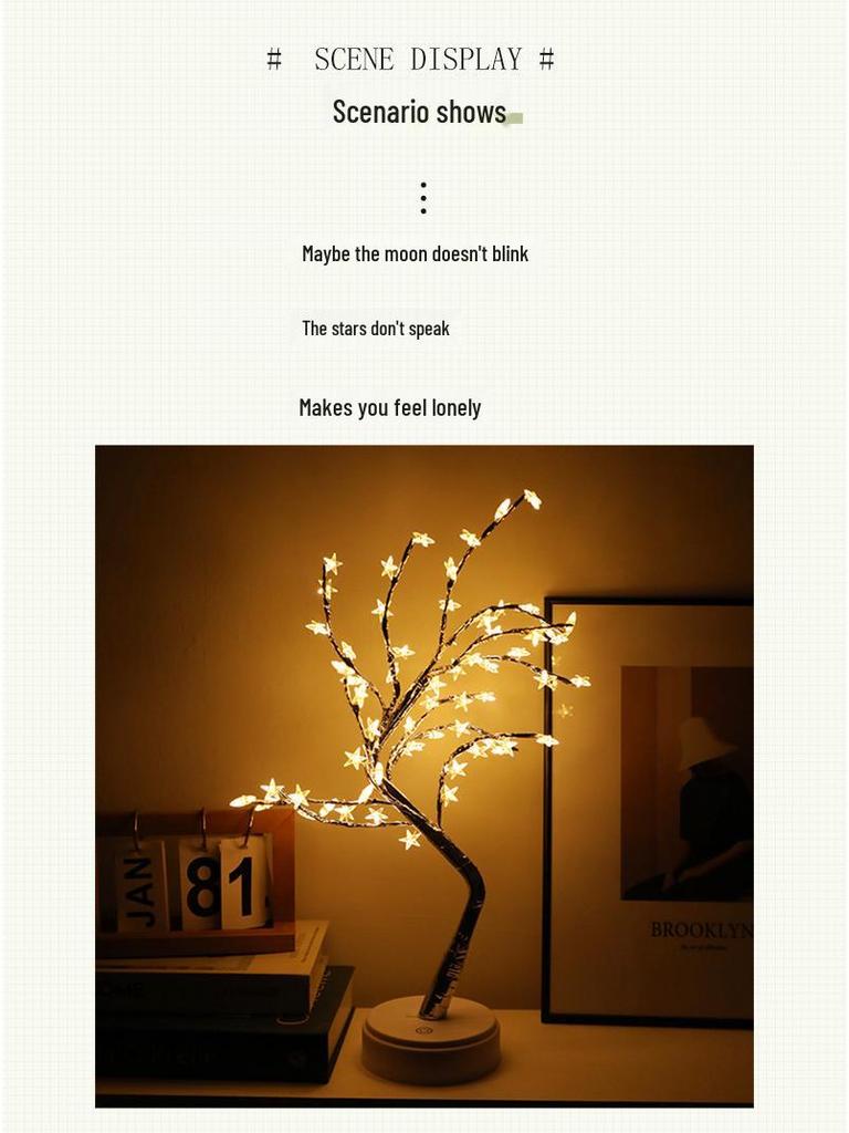 USB LED Romantic Tree Lights for Christmas & Valentine's Day - Perfect for Bedroom Atmosphere