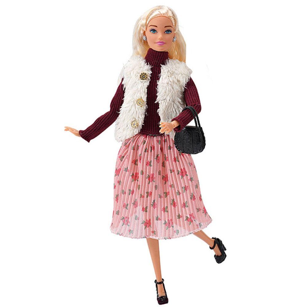 Fashion Winter Sweaters Skirt Cute Girl Doll Wearing Set for 1/6 BJD 30cm Dolls