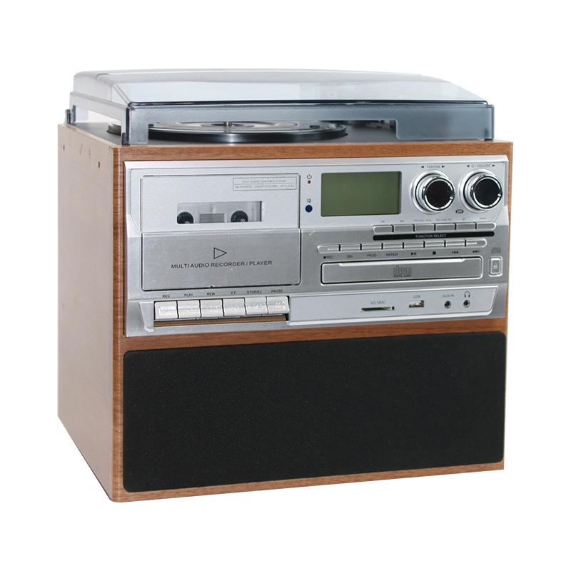 Cross Classic Multifunction Retro Record Player with HIFI Harman Sound, CD, Cassette, and Bluetooth Speaker