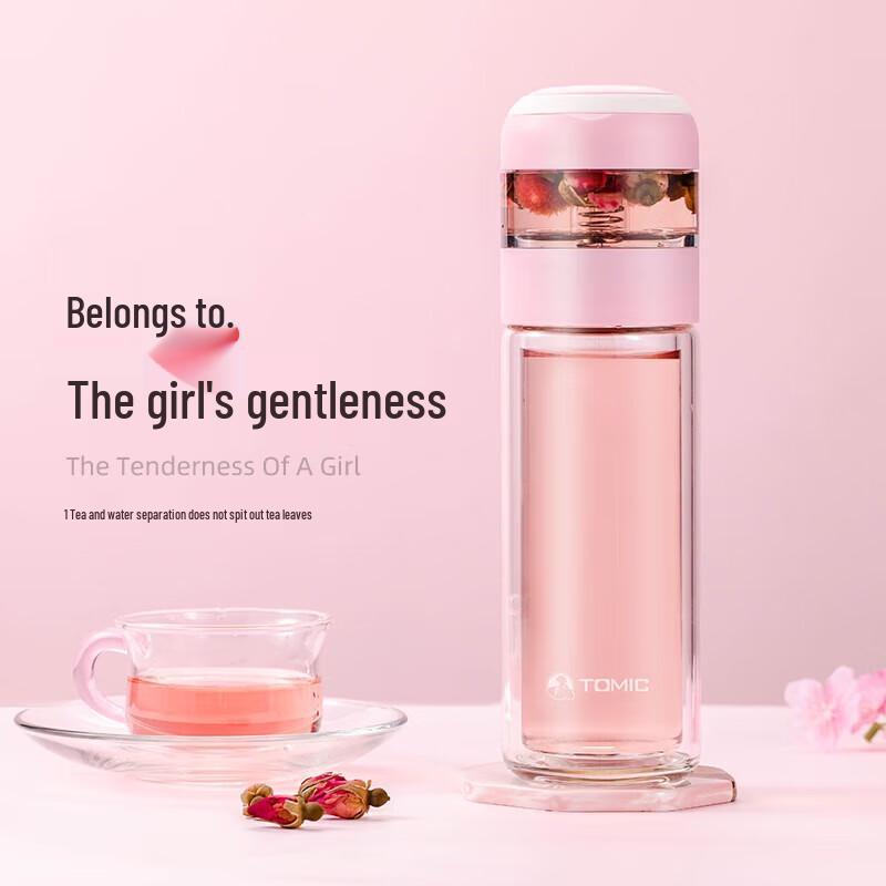 Temake Double-Layer Borosilicate Glass Tea Infuser Cup