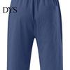 Comfortable Trousers Women Cropped Pants Solid Color Loose Fit Mid-calf Spring Summer Autumn with Elastic Waistband Casual Commuting Style