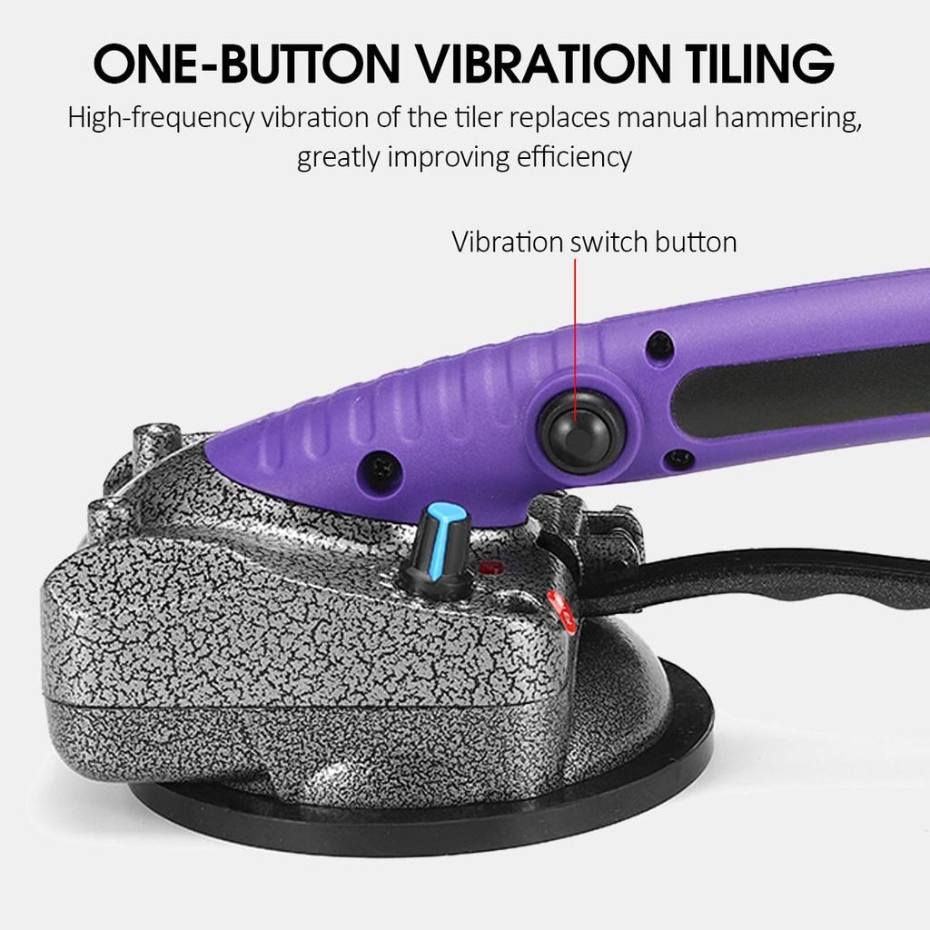Tiling Tiles Machine Tile Vibrator Suction Cup 10 Gear Adjustable Automatic Floor Vibrator Leveling Tools with 2 Battery 1500W 100V-240V