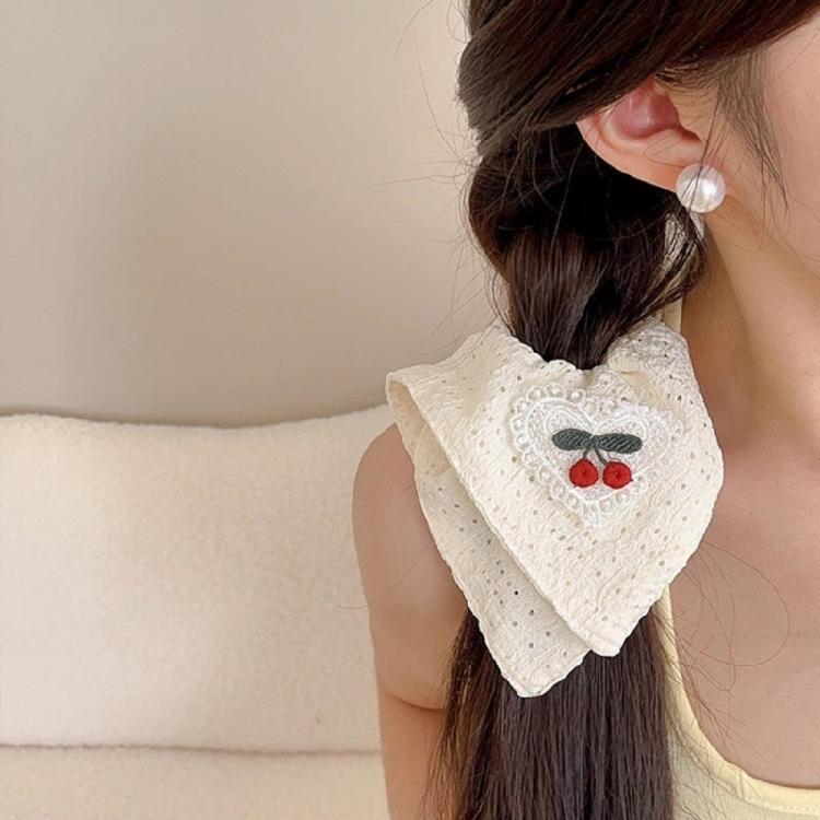 Stylish Cherries Hair Scrunchies Women Adjustable Durability Hair Rings