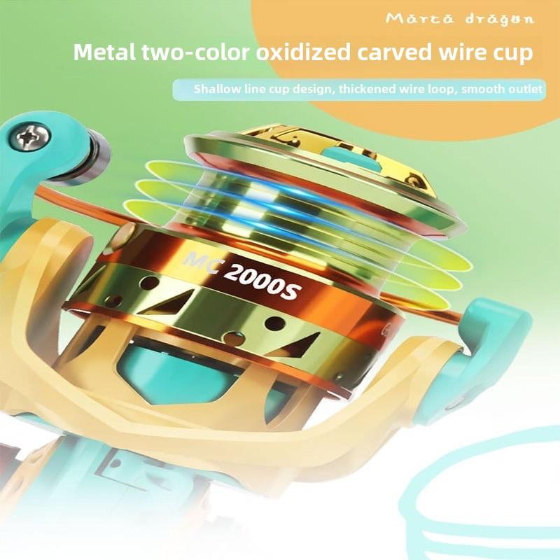 New Micro-object Spinning Fishing Reel Aluminum Spool 5.2:1 Speed Ratio Metal  Fishing Reel Maximum Drag 8 Kg Suitable for Seawater and Freshwater