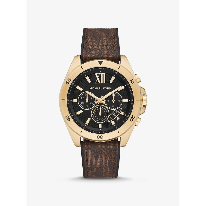 

Мужские часы Michael Kors Oversized Brecken с логотипом и золотистым покрытием MK8849 коричневый