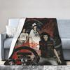 Coperta di Flanella Zimmer 483 Tokio Hotel Banda Rock Tour Moda Plaid per Letto Divano Divano 150*125cm Peluche Trapunta Sottile,