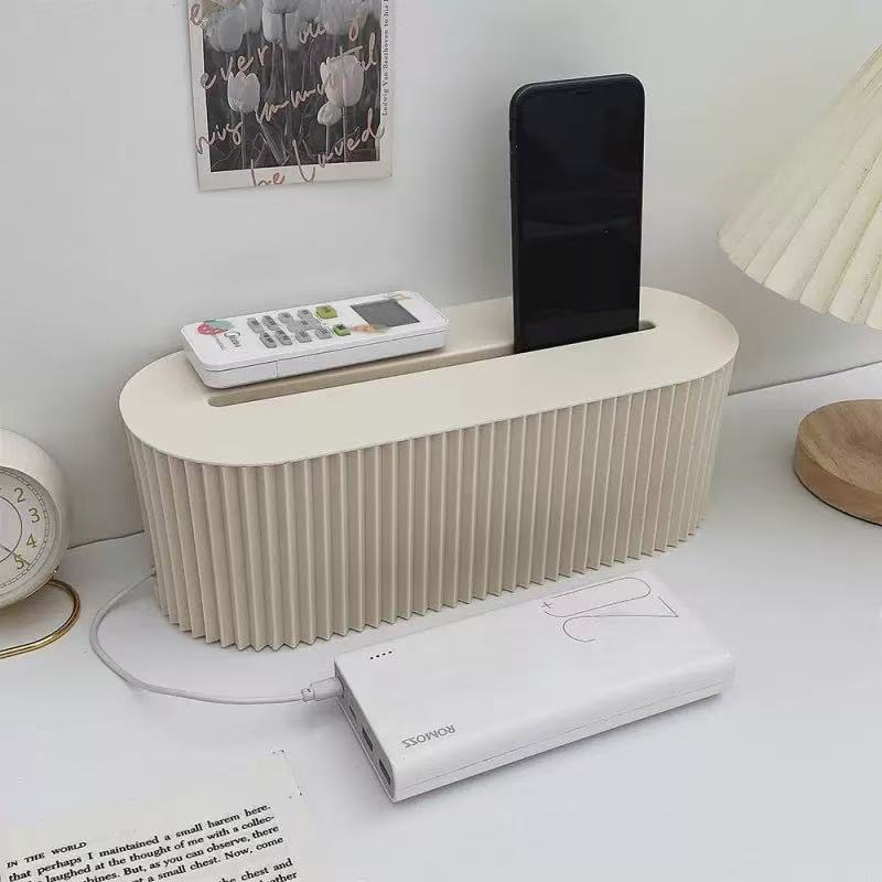 

Cable Management Box, Power Strip Storage to Hide Charger Adapter Power Cord Charging Station бежевый